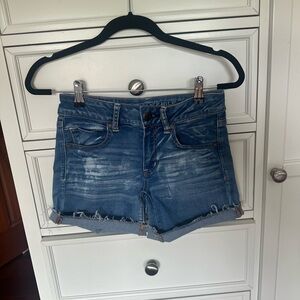 American Eagle Super Super Stretch Medium Wash Jean Shorts